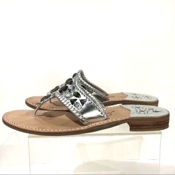 Jack Rogers Jeweled Gemstone Navajo Flat  Flip Flop Thong Sandals - Sz 10 HTF - Picture 5 of 11